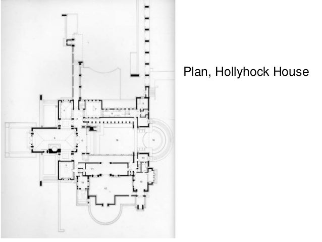 Hollyhock house floor plan - House plans Hollyhock house floor plan - House plans